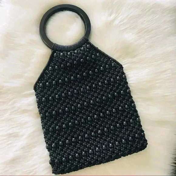 Handmade Woven Macrame Crotchet Bag Boho Summer - Picture 6 of 6